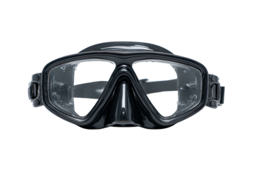 Close-up of black diving mask