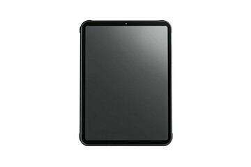 Dark tablet with blank screen