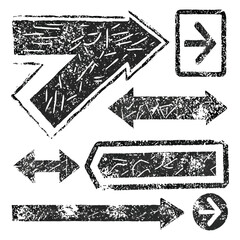 Grunge Arrow Sketches &ndash; Hand Drawn Vintage Style