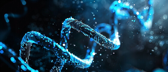 Illuminated strand: Abstract representation of biotechnology and future technologies