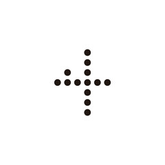 NUmber 4 dots geometric symbol simple logo vector