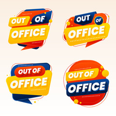 Gradient out of office label collection