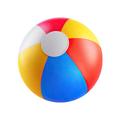 A brightly colored beach ball
