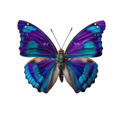 Vibrant purple and blue butterfly