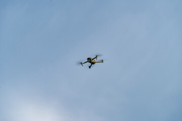 Drone flying in the air