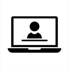 Simple laptop icon Perfect for web, apps, or multimedia design
