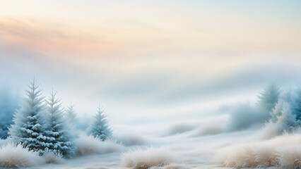 winter landscape in the mountains