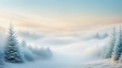 winter landscape in the mountains