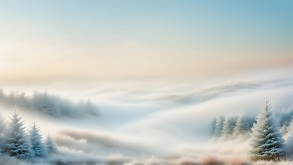 winter landscape in the mountains