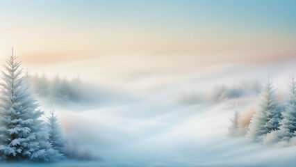 winter landscape in the mountains