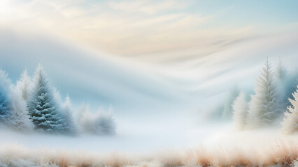 winter landscape in the mountains