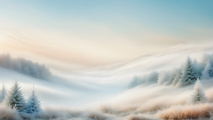 winter landscape in the mountains
