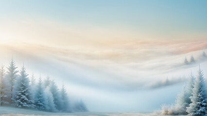 winter landscape in the mountains