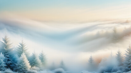 winter landscape in the mountains