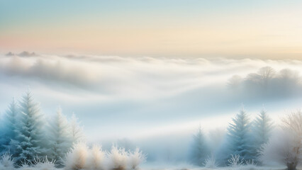 winter landscape in the mountains