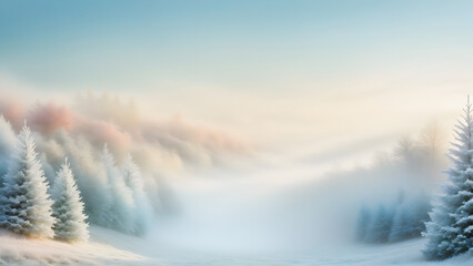 winter landscape in the mountains