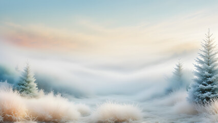 winter landscape in the mountains