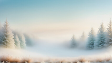 winter landscape in the mountains