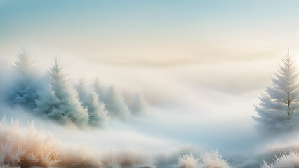 winter landscape in the mountains