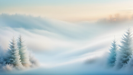 winter landscape in the mountains