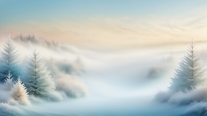 winter landscape in the mountains