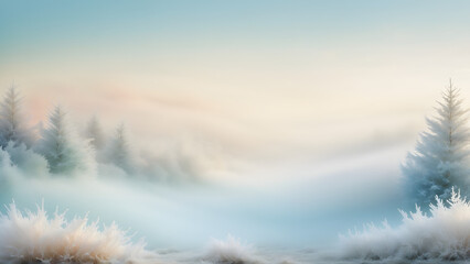 winter landscape in the mountains