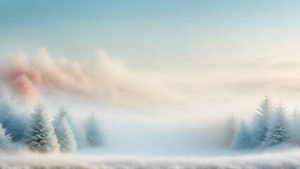 winter landscape in the mountains