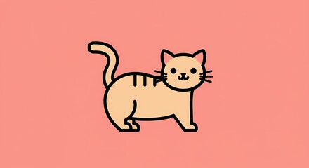 Cute cartoon cat illustration