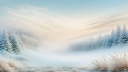 winter landscape in the mountains