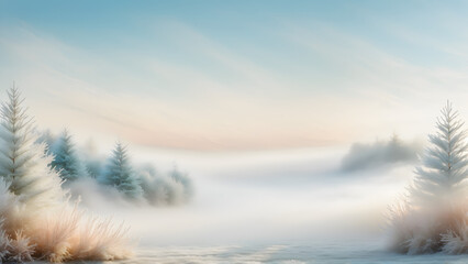 winter landscape in the mountains