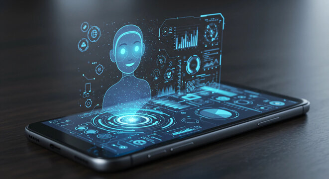 Holographic AI Assistant Projection from Smartphone