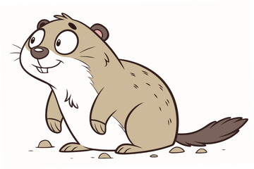 vector illustration of a cartoon squirrel