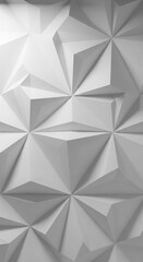 Abstract gray geometric texture, composed of multiple triangular shapes creating a three-dimensional effect, ideal for background, design or presentation