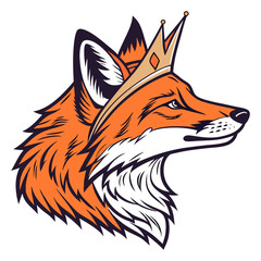 Majestic Fox Head Vector Sticker, Tattoo, T-shirt Design