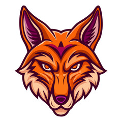 Majestic Fox Head Vector Sticker, Tattoo, T-shirt Design