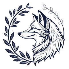 Majestic Fox Head Vector Sticker, Tattoo, T-shirt Design