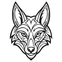 Majestic Fox Head Vector Sticker, Tattoo, T-shirt Design