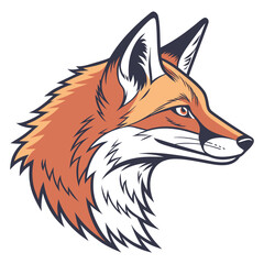 Majestic Fox Head Vector Sticker, Tattoo, T-shirt Design