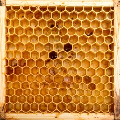 Honeycomb frame close-up