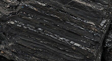 Coal rock texture closeup