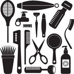 set of hair accessories