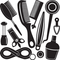 set of hair accessories