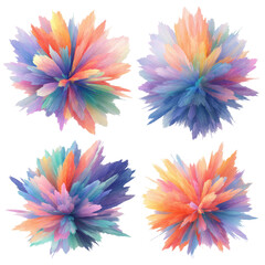 Obraz premium Abstract colorful paint explosions