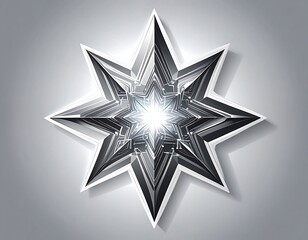 Complex, metallic starburst design