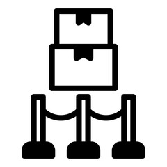 Exhibition icon vector for ui ux and business solid