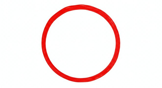 Red circular shape isolated on white background graphic design element