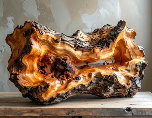 Intricate wood sculpture