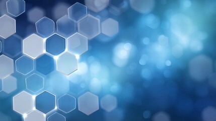 Hexagonal patterns with a soft blue background create a calming atmosphere for design and technology themes
