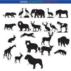 Animal Silhouette Collection – Wildlife, Pets, Birds, and Marine Creatures