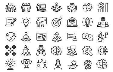 set of icons for  web workshop and business workshop